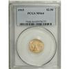Image 1 : 1915 $2 1/2 MS64 PCGS. Soft, pleasing luster is the ru 