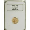 Image 1 : 1925-D $2 1/2 MS63 NGC. This moderately flashy straw-g 