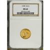 Image 1 : 1928 $2 1/2 MS64 NGC. Apricot-gold patination is laced 
