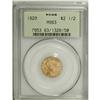 Image 1 : 1929 $2 1/2 MS63 PCGS. Certified in an old green label 