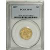 Image 1 : 1857 $3 XF45 PCGS. The deep mustard-gold surfaces of t 