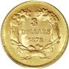 Image 2 : 1878 $3 MS61 PCGS. Mint State three dollar gold pieces 