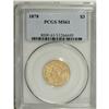 Image 3 : 1878 $3 MS61 PCGS. Mint State three dollar gold pieces 