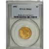 Image 3 : 1882 $3 MS62 PCGS. Considering the tiny mintage of onl 