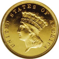 1888 $3 PR65 Cameo NGC. The last few years of producti 