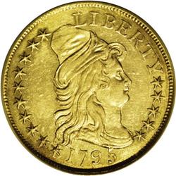 1795 $5 Small Eagle--Reverse Repaired--NCS. Unc Detail 