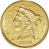 Image 1 : 1866 $5 AU53 PCGS. Since gold coins did not circulate 