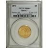 Image 3 : 1873 $5 Open 3 MS64 PCGS. Satiny with a refreshingly s 