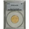 Image 3 : 1874 $5 AU53 PCGS. Relatively few 1874 half eagle surv 
