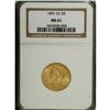 Image 1 : 1891-CC $5 MS61 NGC. An attractive orange-gold example 