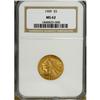 Image 1 : 1909 $5 MS62 NGC. Bright apricot-gold surfaces are imb 