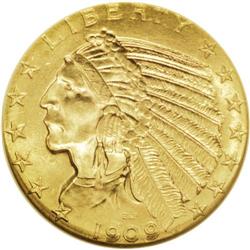 1909 $5 MS64 NGC. This well struck and attractively pr 