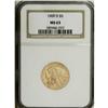 Image 1 : 1909-D $5 MS63 NGC. This D-mint five dollar is sharply 
