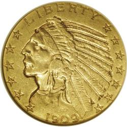 1909-O $5 --Damaged--ANACS. AU50 Details. Both sides of 