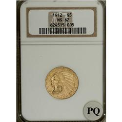1912 $5 MS62 NGC. This well-defined and suitably struc 