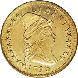 1795 $10 13 Leaves--Rim Filed--NCS. AU Details. Breen- 