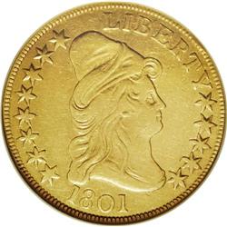 1801 $10 --Damaged, Cleaned--ANACS. AU Details. Breen-6 