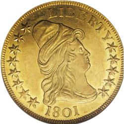 1801 $10 MS62 NGC. Breen-6843, Taraszka-25, BD-2, R.2. 