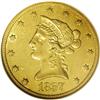 Image 1 : 1857-O $10 AU53 NGC. This yellow-gold representative h 