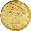 Image 1 : 1891 $10 MS63 PCGS. The 1891 ten dollar is a relativel 