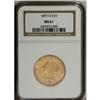 Image 1 : 1897-O $10 MS61 NGC. Bright peach-gold surfaces displa 