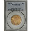 Image 1 : 1909-D $10 MS62 PCGS. Well struck and satiny with a hi 