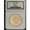 Image 3 : 1861 $20 MS61 NGC. For many years prior to the discove 