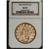 Image 1 : 1866 $20 AU50 NGC. FS-G20-1866-801. IN GOD WE TRUST ex 