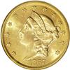 Image 1 : 1867 $20 MS62 PCGS. The intense mint luster and rich h 
