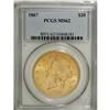 Image 3 : 1867 $20 MS62 PCGS. The intense mint luster and rich h 