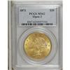 Image 3 : 1873 $20 Open 3 MS62 PCGS. A well struck and unworn or 