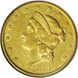 1873-CC $20 AU55 PCGS. The 1873-CC double eagle is usu 