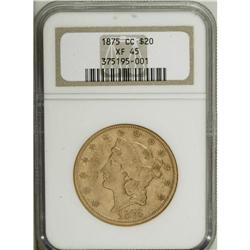 1875-CC $20 XF45 NGC. This lightly worn orange-gold ex 