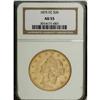 Image 1 : 1875-CC $20 AU55 NGC. The intense luster seems nearly 