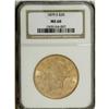 Image 1 : 1879-S $20 MS60 NGC. This lustrous yellow-gold example 