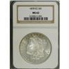Image 3 : 1878-CC S$1 MS61 NGC, blushes of light fold color occu 
