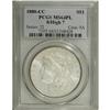 Image 1 : 1880-CC S$1 8 Over High 7 MS64 Prooflike PCGS. VAM-5. 