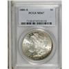 1881-S S$1 MS67 PCGS. Brief but luminous bands of lemo 