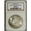Image 1 : 1885-CC S$1 MS66 NGC. Slightly weak over the centers, 