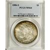 1886-S S$1 MS64 PCGS. Whispers of cobalt-blue, golden- 