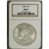 1887 S$1 MS67 NGC. Highly lustrous with above-average 