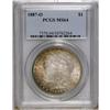 Image 1 : 1887-O S$1 MS64 PCGS. Medium intensity cobalt-blue, la 