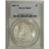 Image 3 : 1887-O S$1 MS65 PCGS. An untoned, brilliant Gem coin w 