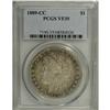 Image 3 : 1889-CC S$1 VF35 PCGS. This coin''s moderate wear is l 