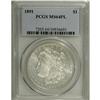 Image 3 : 1891 S$1 MS64 Prooflike PCGS. This brilliant near-Gem 
