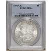 Image 1 : 1891-CC S$1 MS64 PCGS. A well struck near-Gem that has 