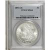 Image 1 : 1891-CC S$1 MS64 PCGS. Exactingly struck with rich, cr 