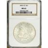 Image 1 : 1892-CC S$1 MS62 NGC. Untoned surfaces reveal a frosty 