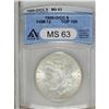 Image 1 : 1900-O/CC S$1 MS63 ANACS. VAM-12. A Top 100 Variety. T 