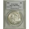 Image 1 : 1921 S$1 MS64 PCGS. Lustrous with delicate silver-gray 